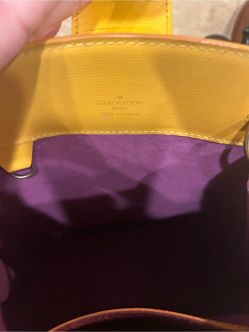 Louis Vuitton Epi Cluny Yellow Leather Shoulder Bag with coa - Picture 12 of 16